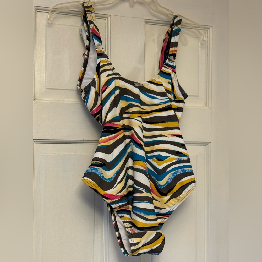 DKNY Multicolor Swirl One Piece‎ Swimsuit - Picture 2 of 6